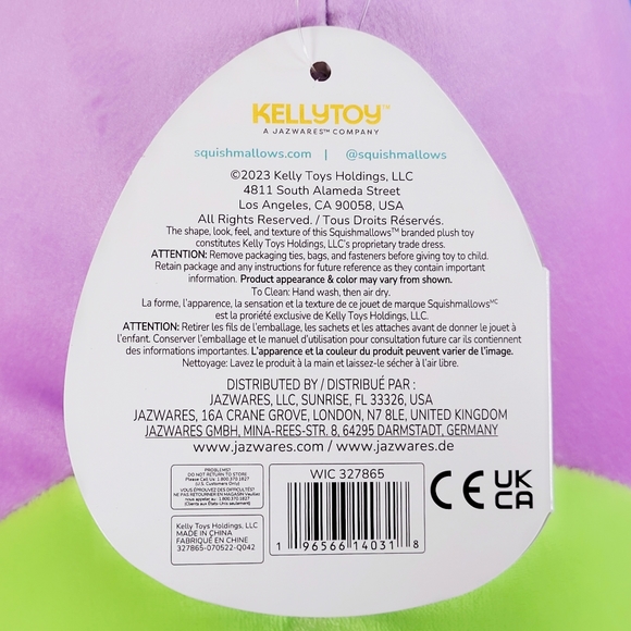 Squishmallow Jackie the Tulip 11" UltraSoft Valentine's Day Holiday Plush NWT - Picture 6 of 6